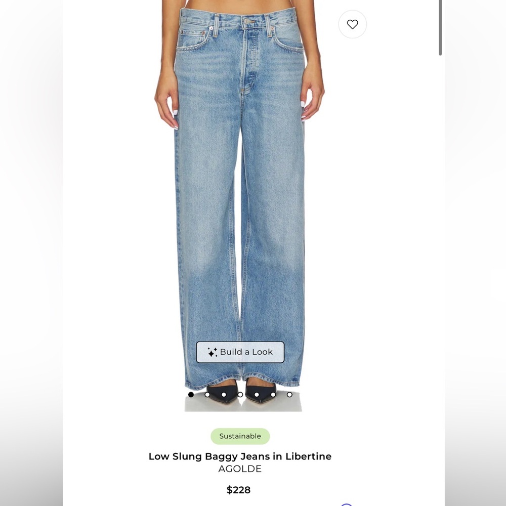 Agolde Straight-Leg Button-Fly Jeans in Dark Blue Wash